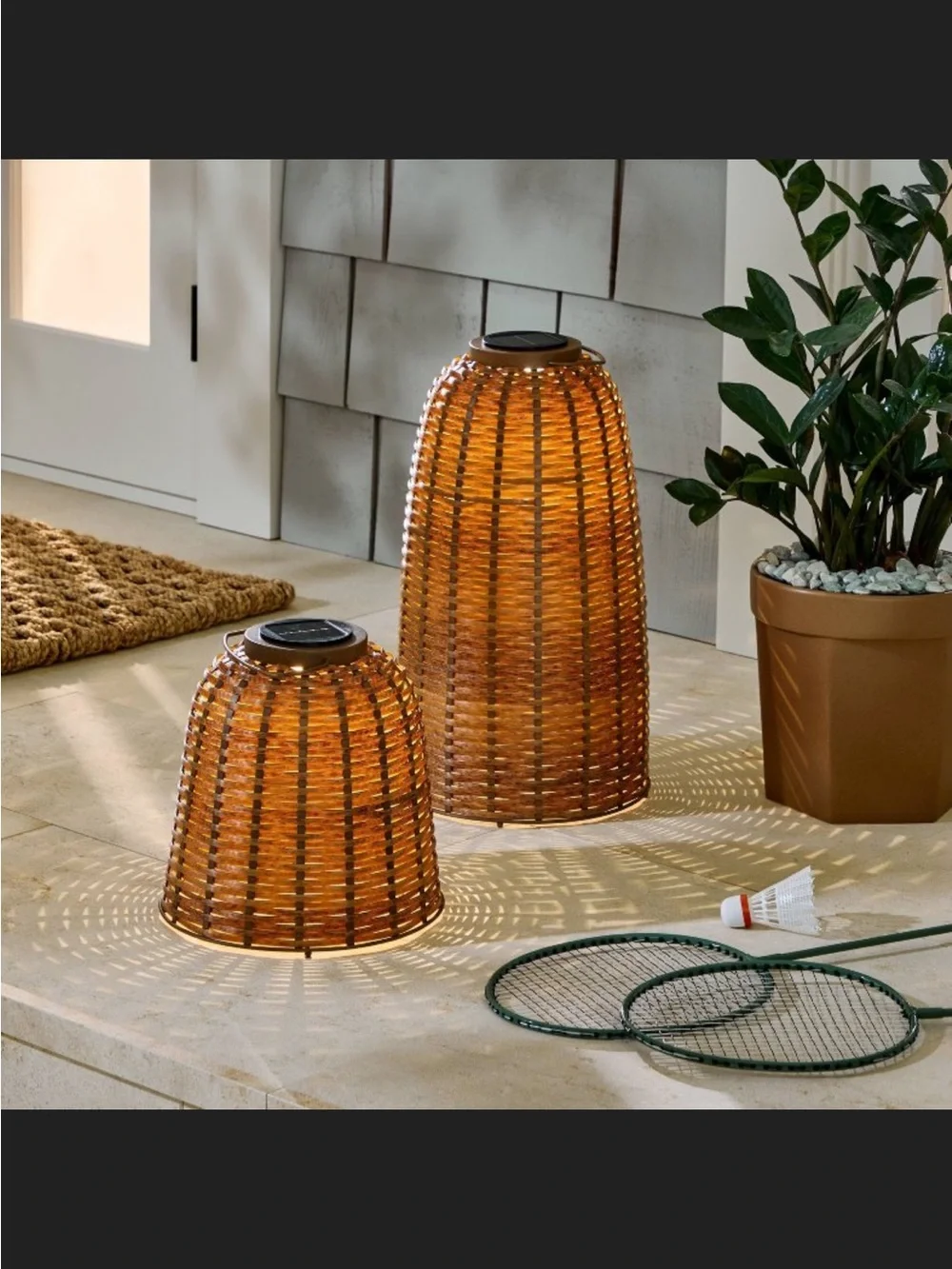 Woven Solar Lantern Tall - Hearth & Hand™ with Magnolia